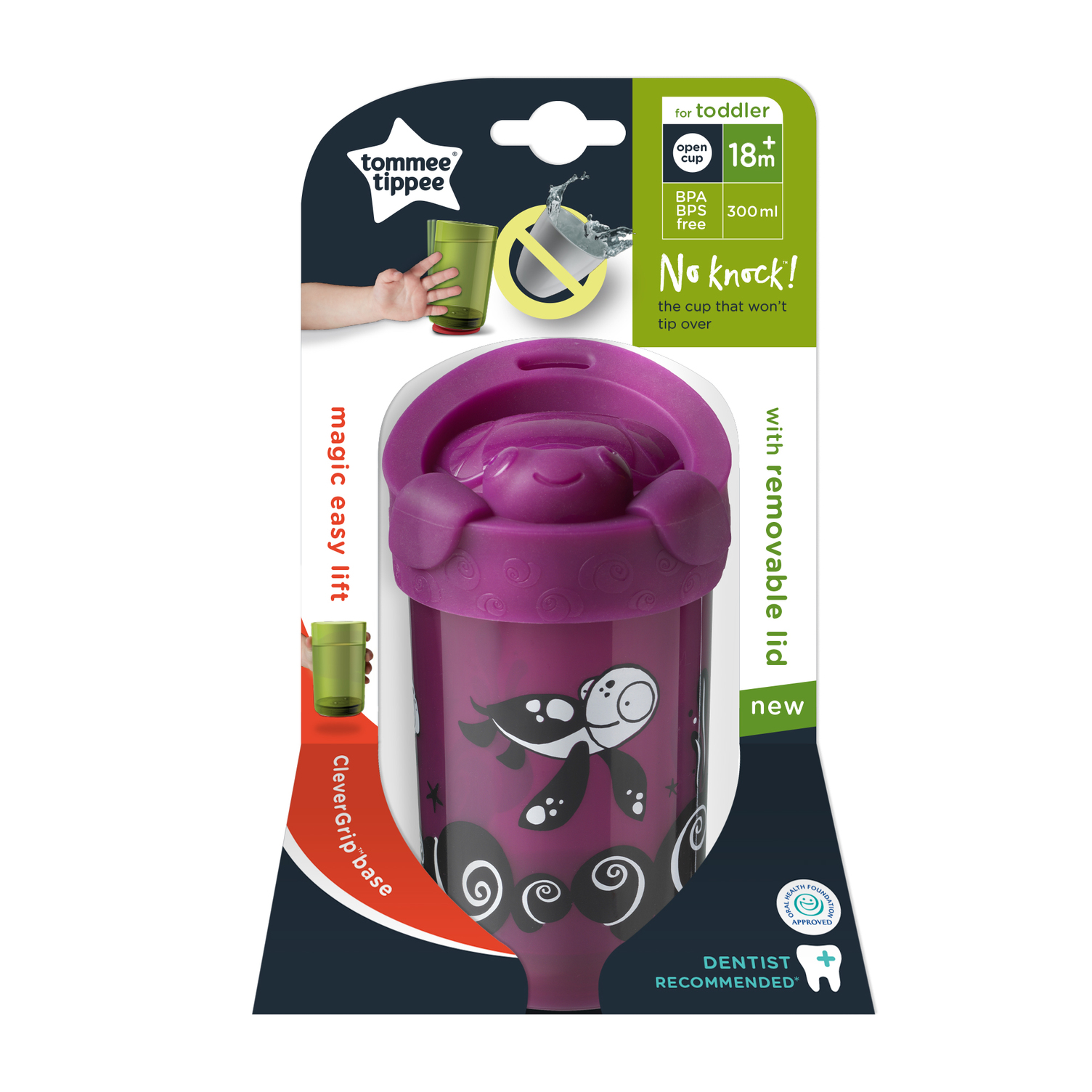 Tazza Super Cup tartaruga con coperchio - Tommee Tippee