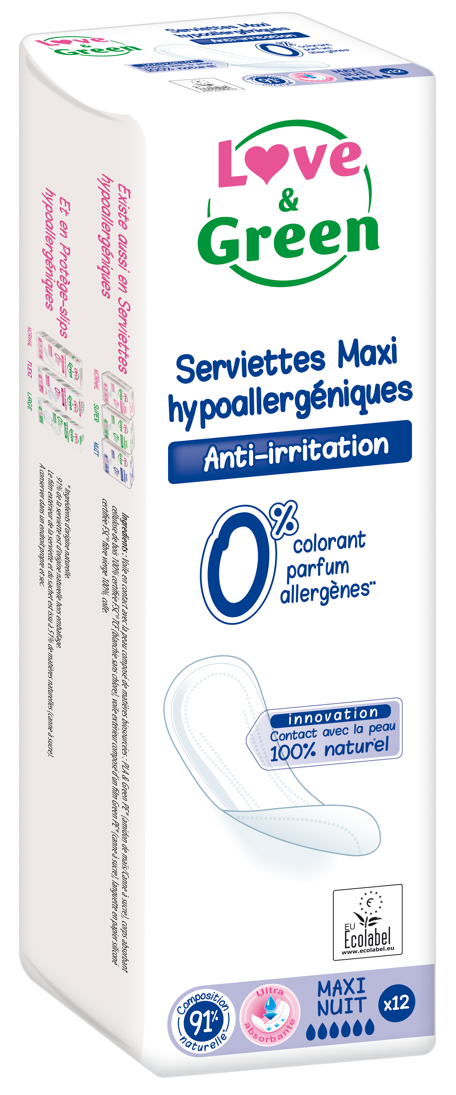 Love and Green - Assorbenti maxi notte -