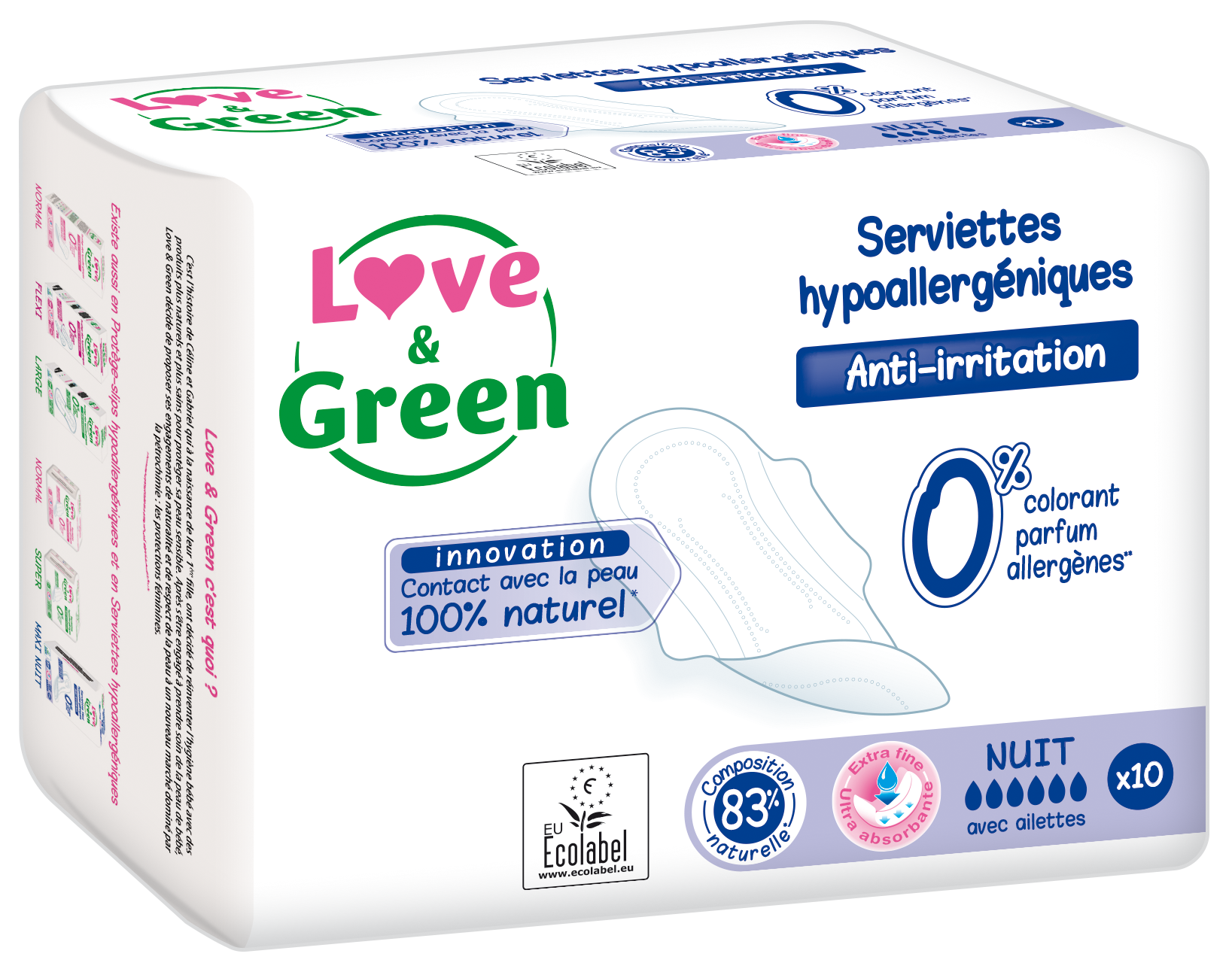 Love and Green - Assorbenti notte con ali