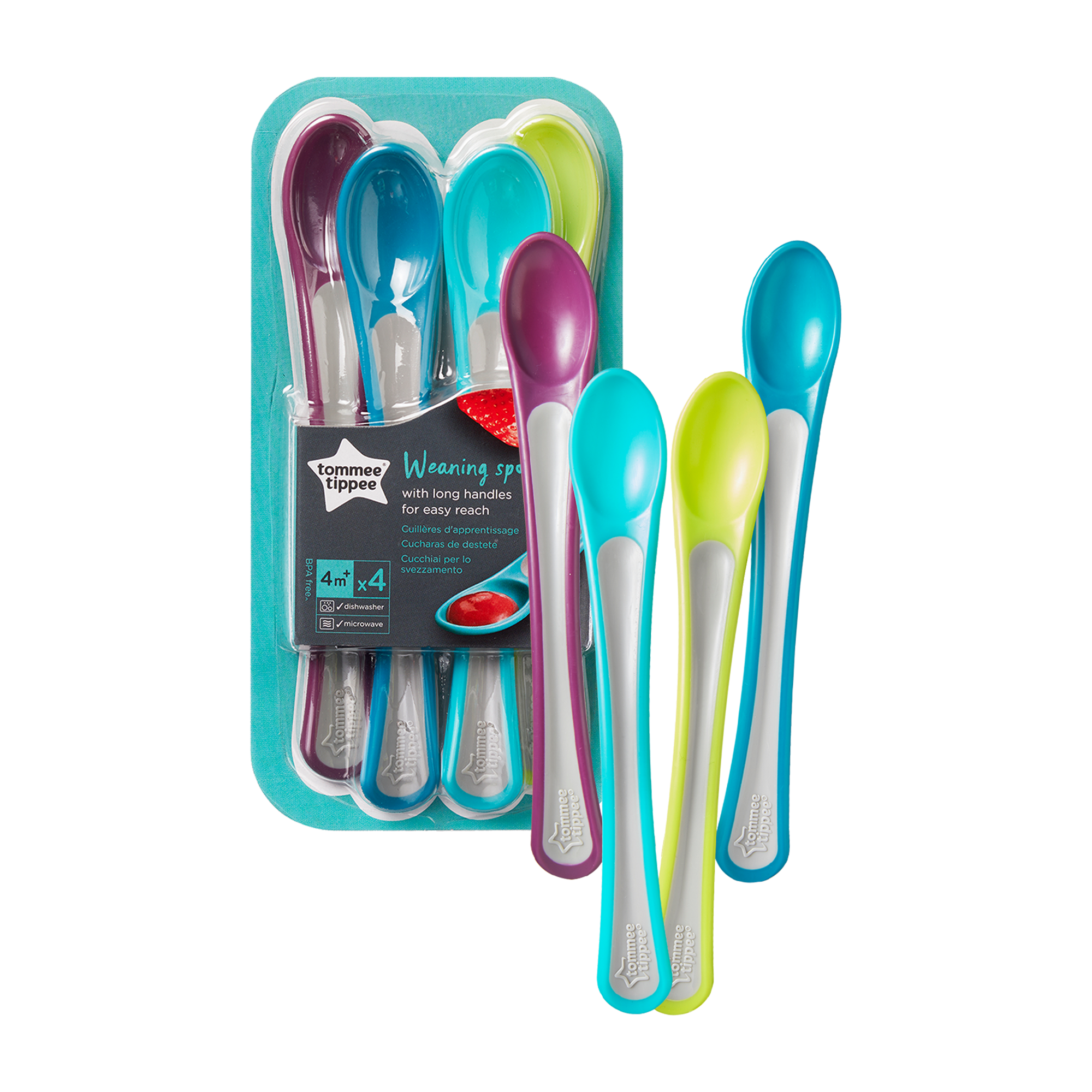 Tommee Tippee - Cucchiai per lo Svezzamento 4m+ con manico ergonomico