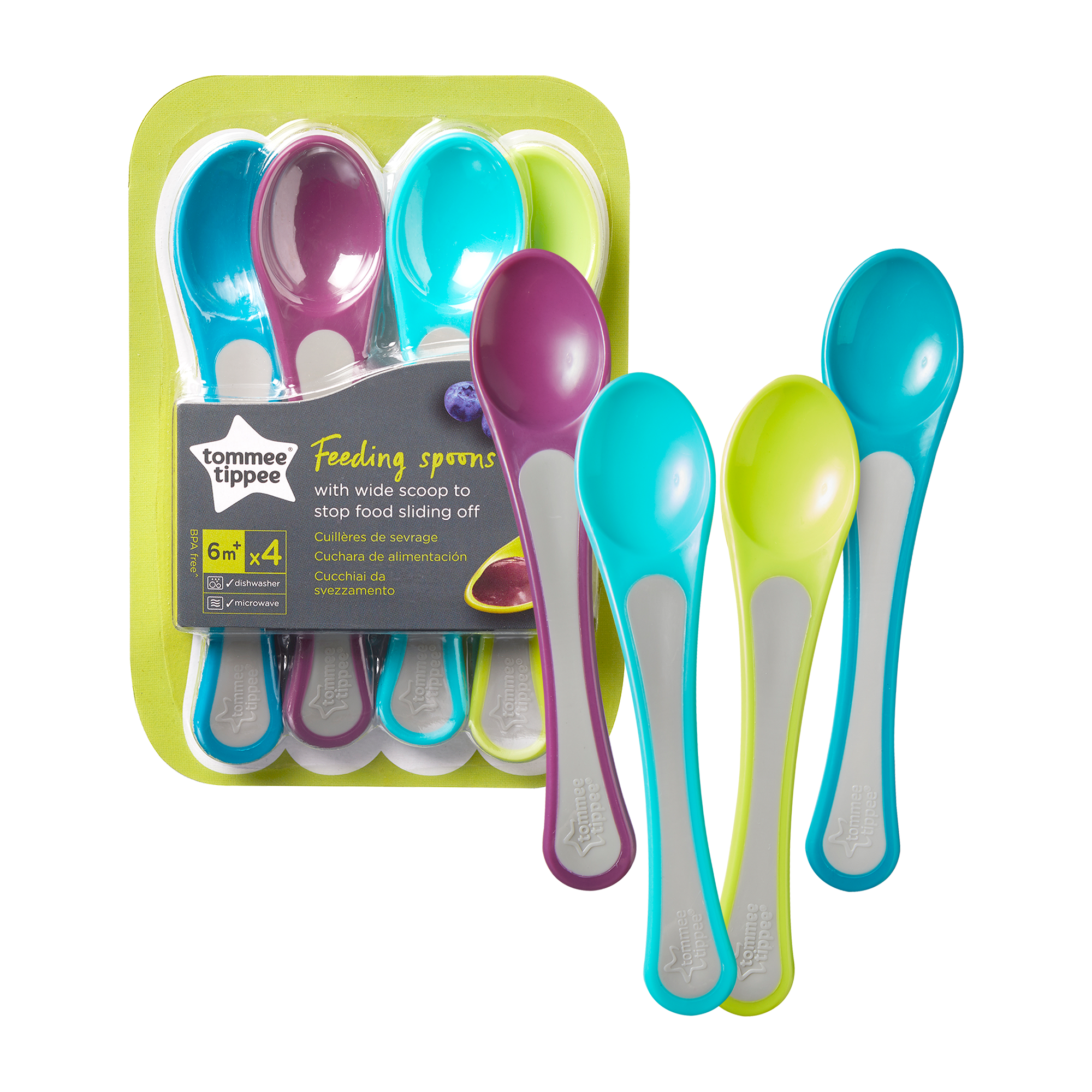 Tommee Tippee - Cucchiai per lo svezzamento 6m+ superficie ampia