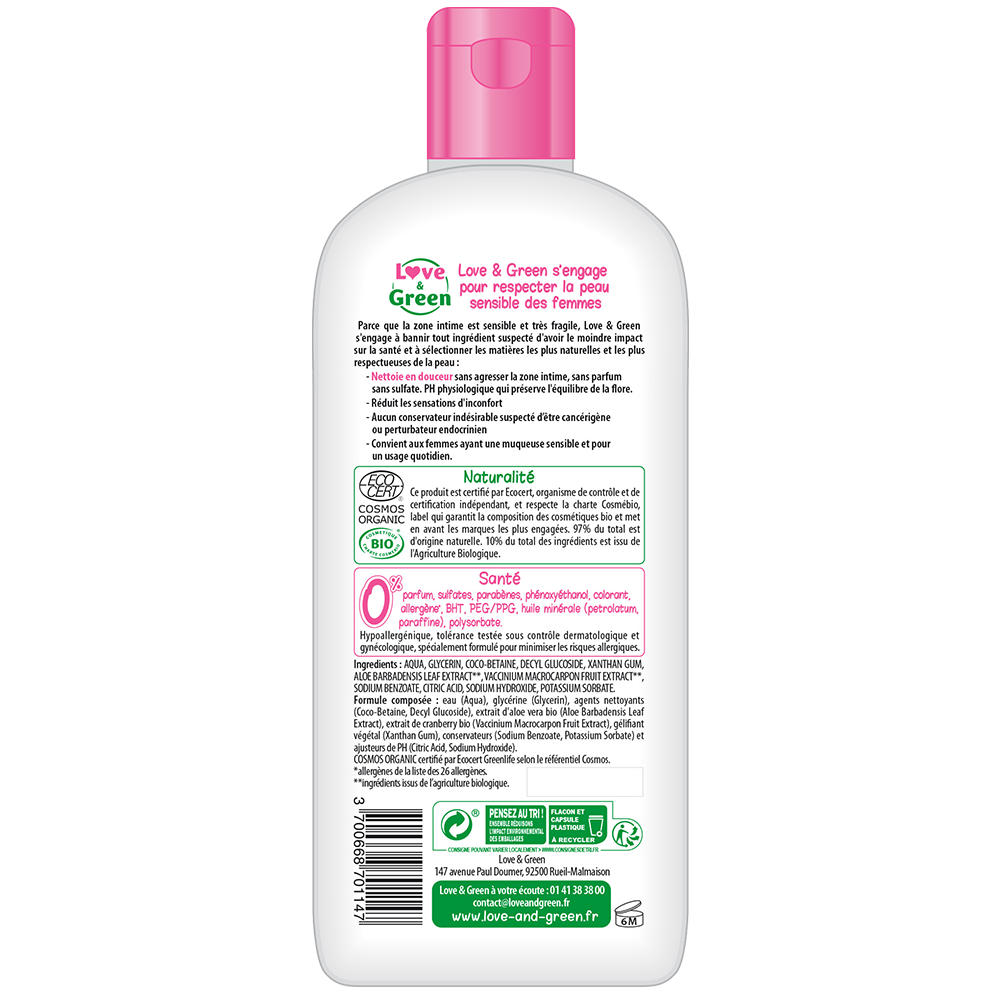 Love and Green - Detergente Intimo Lenitivo - 200ml - immagine 2