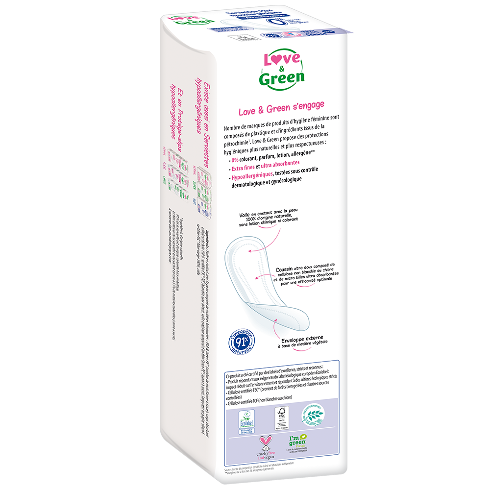 Love and Green - Assorbenti maxi notte - 12pz - immagine 2