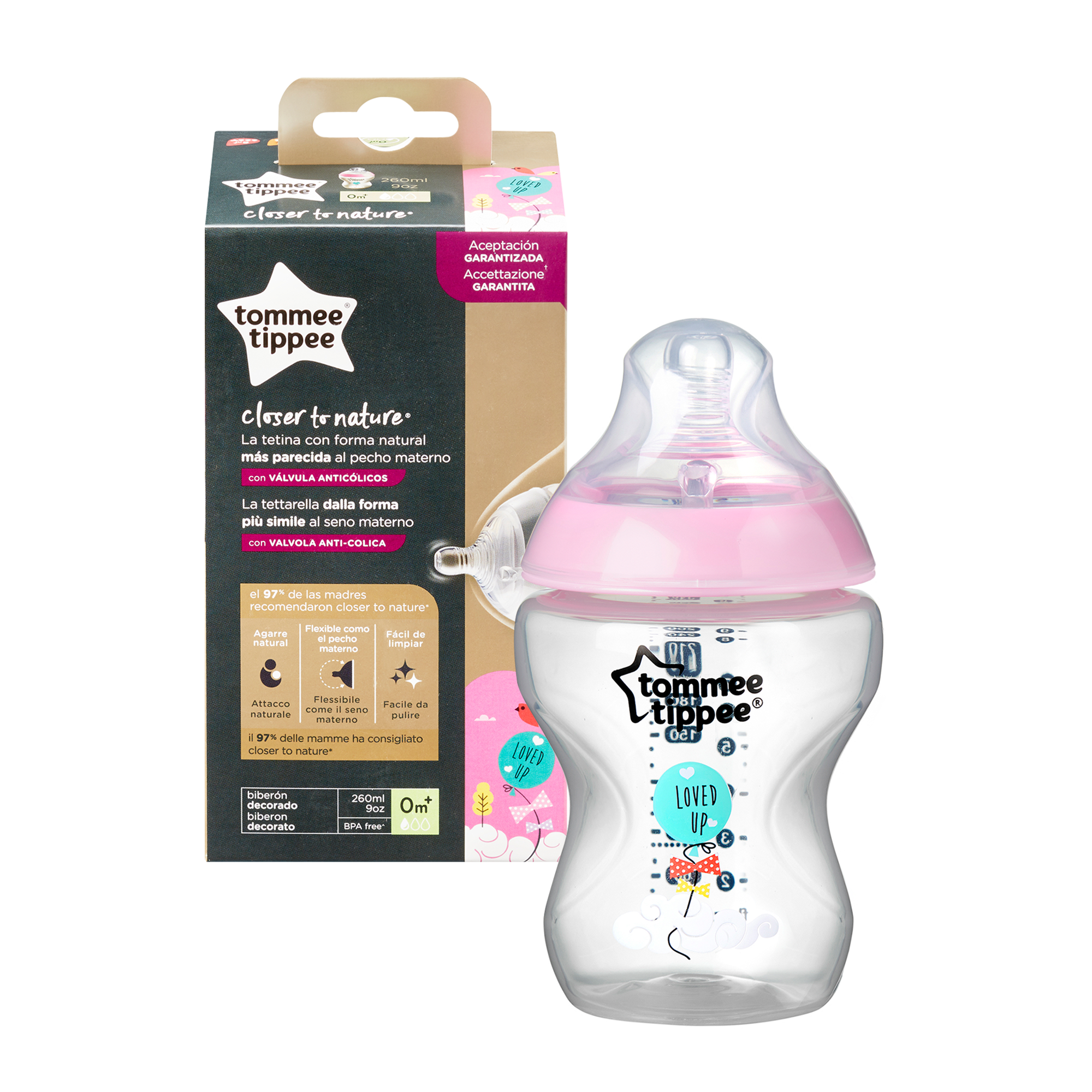 Biberon 260ml Closer to Nature - Tommee Tippee - immagine 2