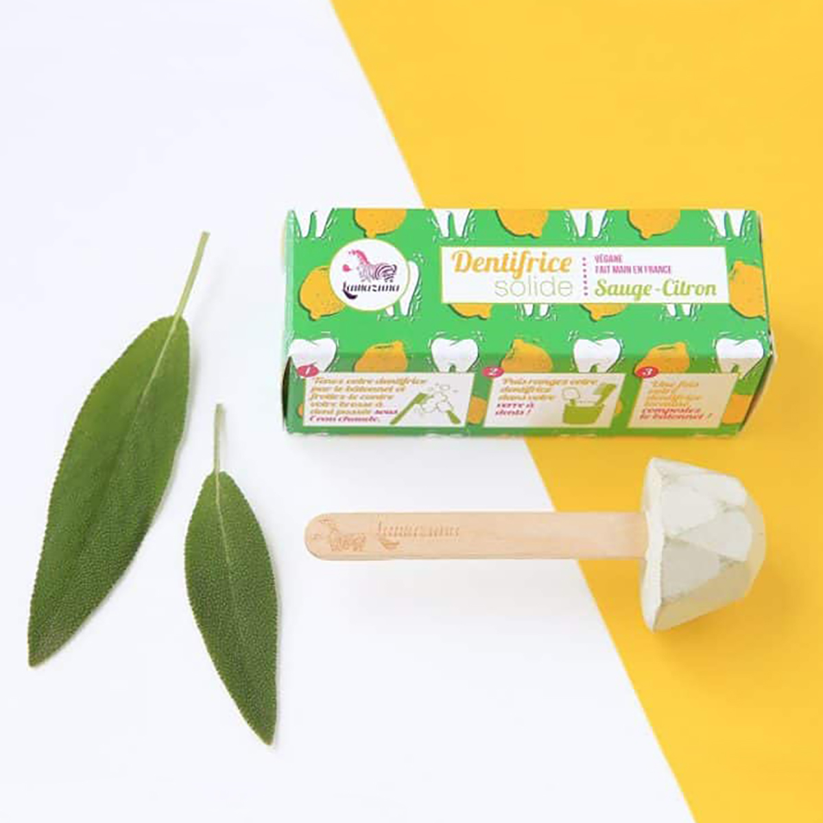 Dentifricio solido - salvia e limone - Lamazuna - immagine 4