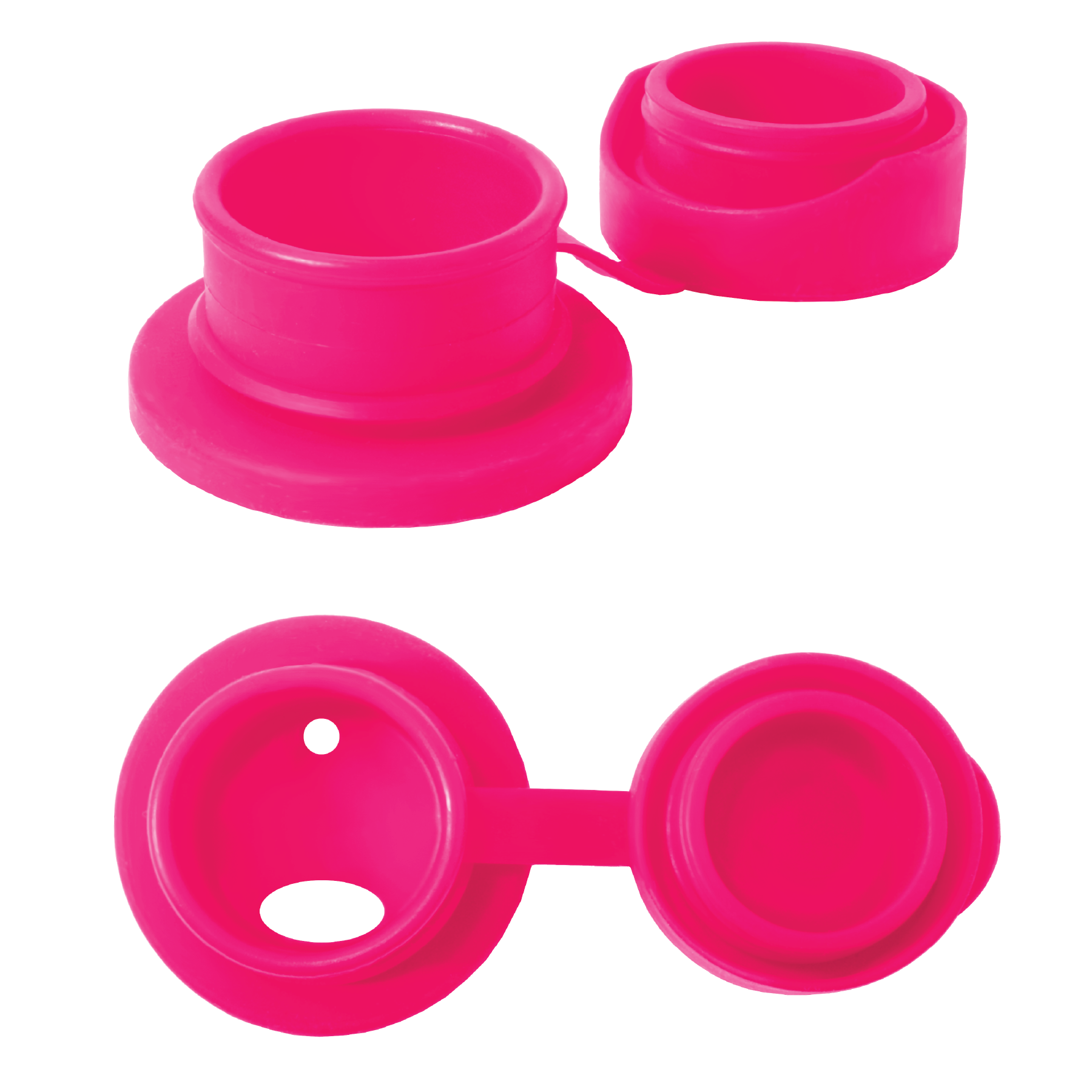Tappo sport per borraccia pura in silicone, fucsia