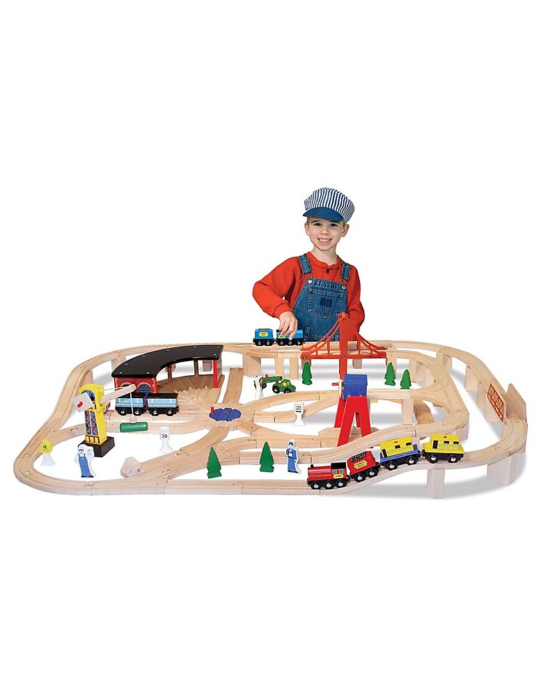 Pista in legno per trenini - Melissa&Doug - immagine 2