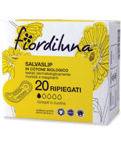 salvaslip ripiegati fior di luna in cotone biologico