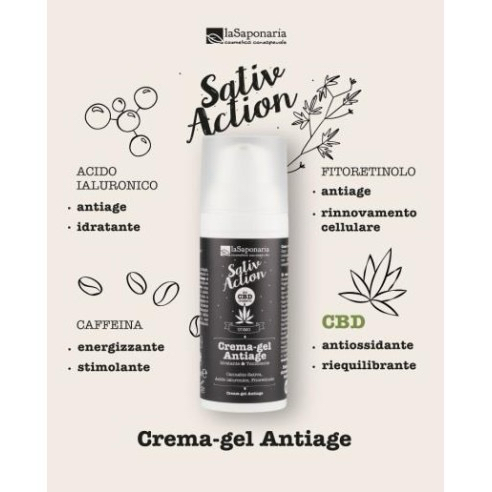 Crema Viso Gel Antiage - uomo - La Saponaria - immagine 2