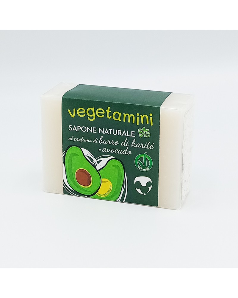 sapone solido naturale vegetamini al burro di karité e avocado