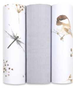 set di pannolini in mussola ander uccellini