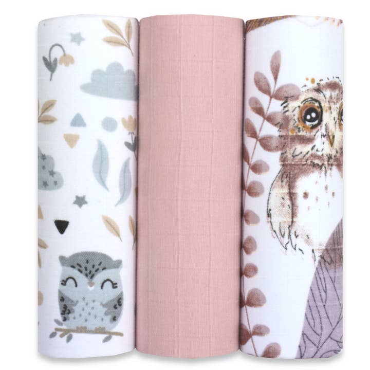 set di pannolini in mussola ander gufo