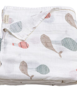 Mussola di cotone e bambù balena Alì+Olì