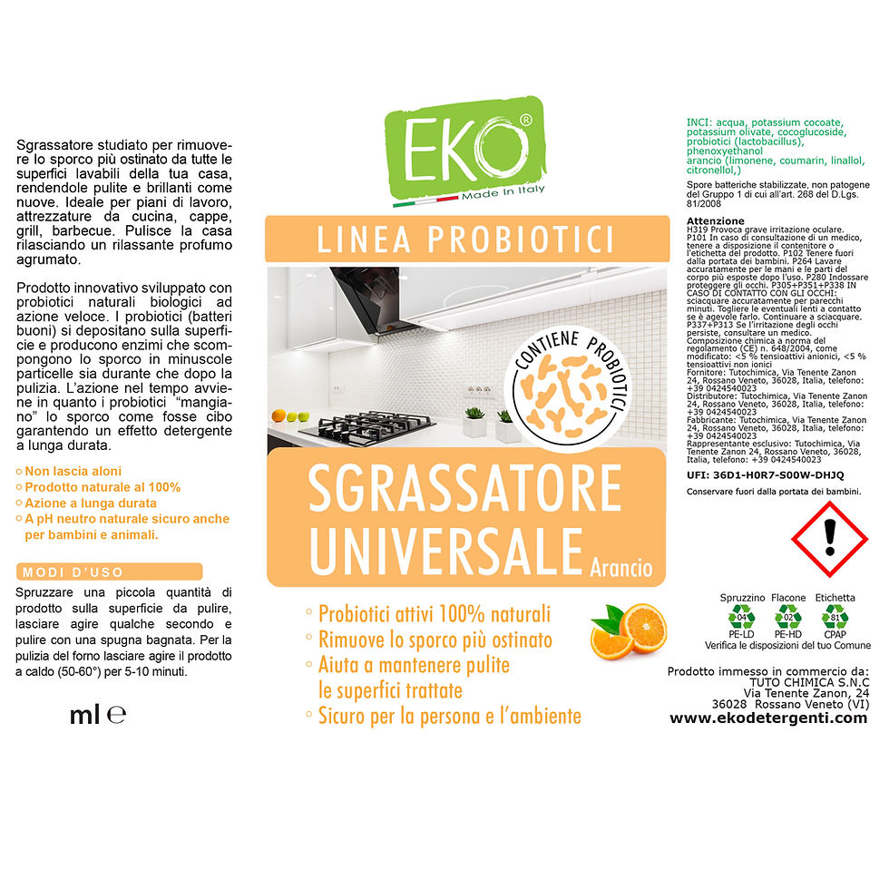 Sgrassatore universale con probiotici inci
