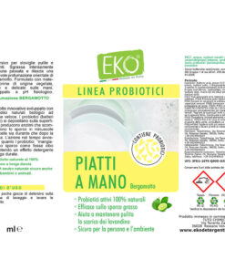 Piatti a mano con probiotici inci