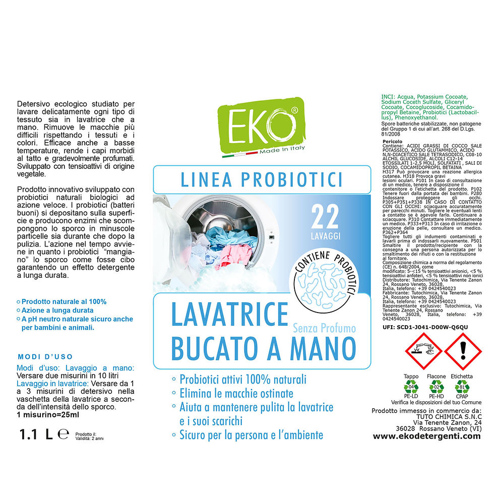 Bucato a mano e lavatrice liquido inci