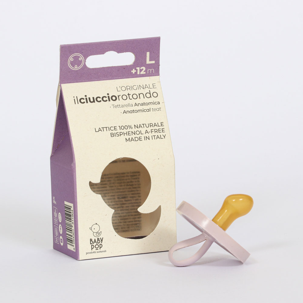 Ciuccio in lattice 100% naturale Lilla anatomico