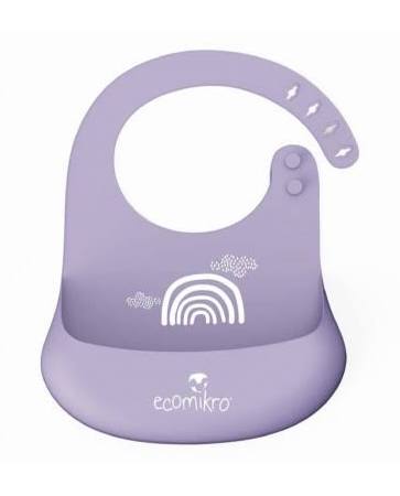 Bavaglino in silicone con tasca EcoMikro Arcobaleno