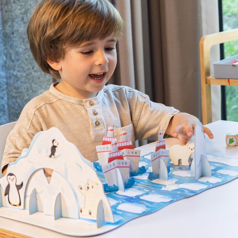 Gioco da tavola scioglimento dei ghiacciai