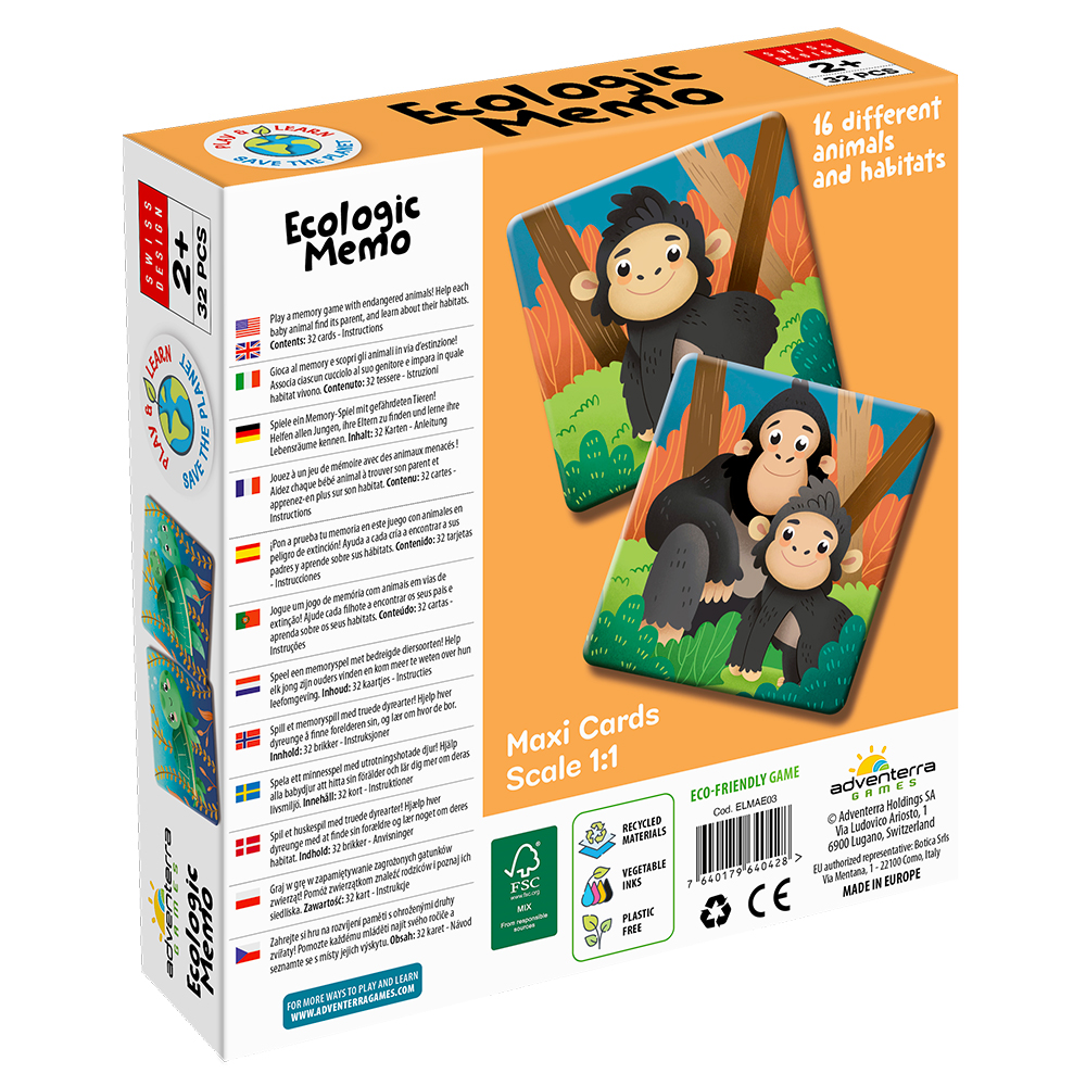 Ecologic Memory Animali in via di estinzione Adventerra games