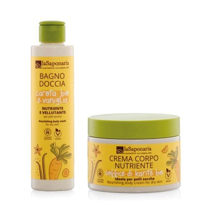 bagnodoccia biologico e crema corpo