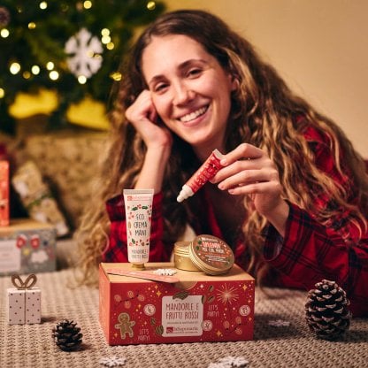 MANDORLE E FRUTTI ROSSI Cofanetto feste la saponaria
