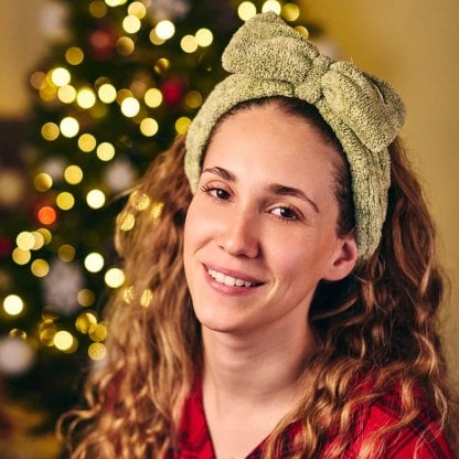 fascia capelli e mousse viso