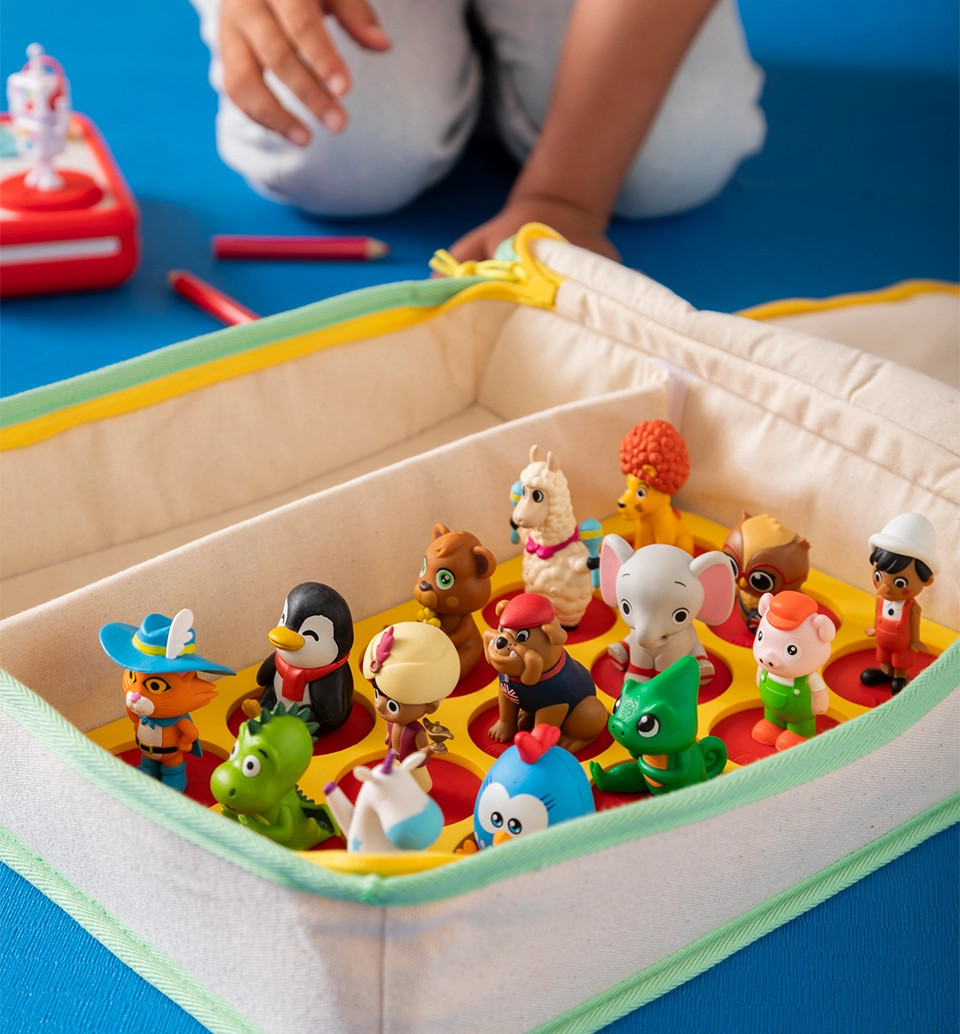 contenitore personaggi e accessori faba