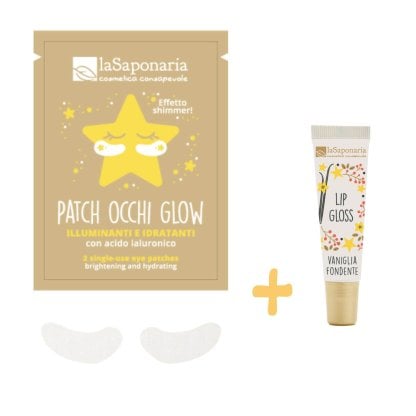 lip gloss e patch occhi