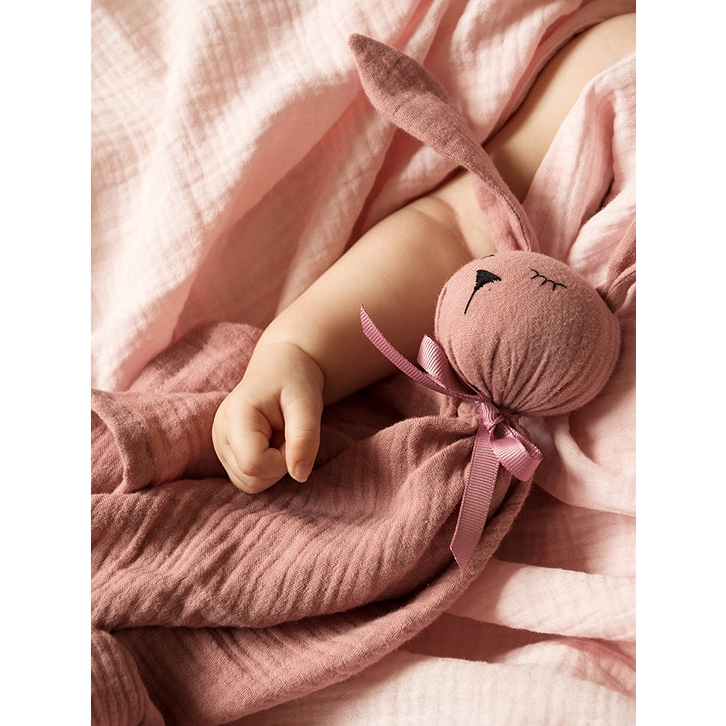 doudou coniglio in mussola