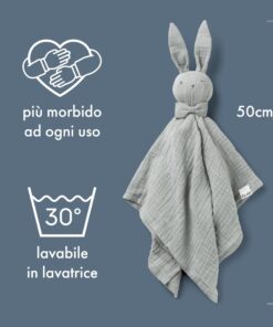 doudou coniglio in mussola